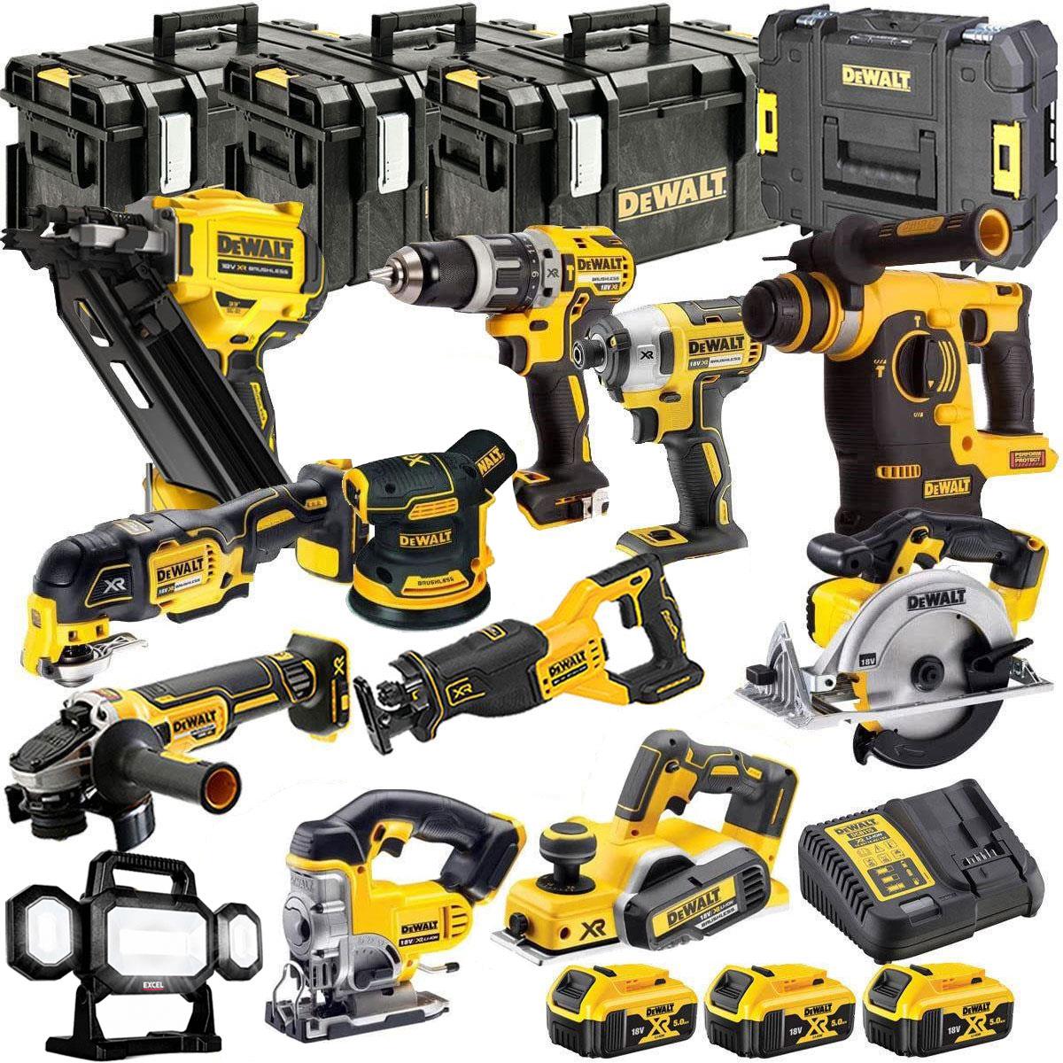 DEWALT 20V MAX XR 12 Tool Combo Kit with 3 x 5.0Ah Batteries