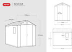 6 x 8 ft Outdoor Resin Storage Shed with Double Doors, Window & Heavy-Duty Floor – view 11