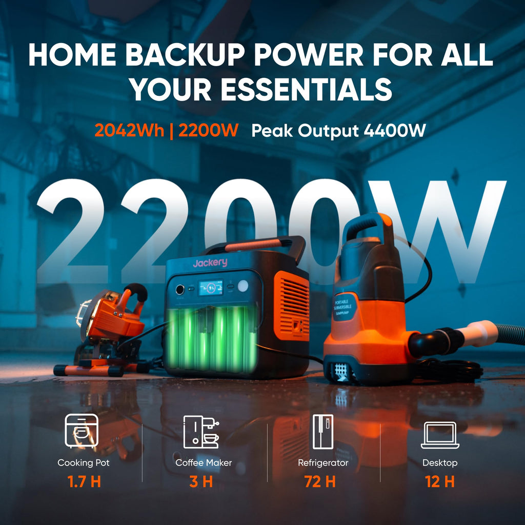 Jackery Explorer 2000 v2 Portable Power Station 2042Wh 2200W (4400W Surge) – view 2