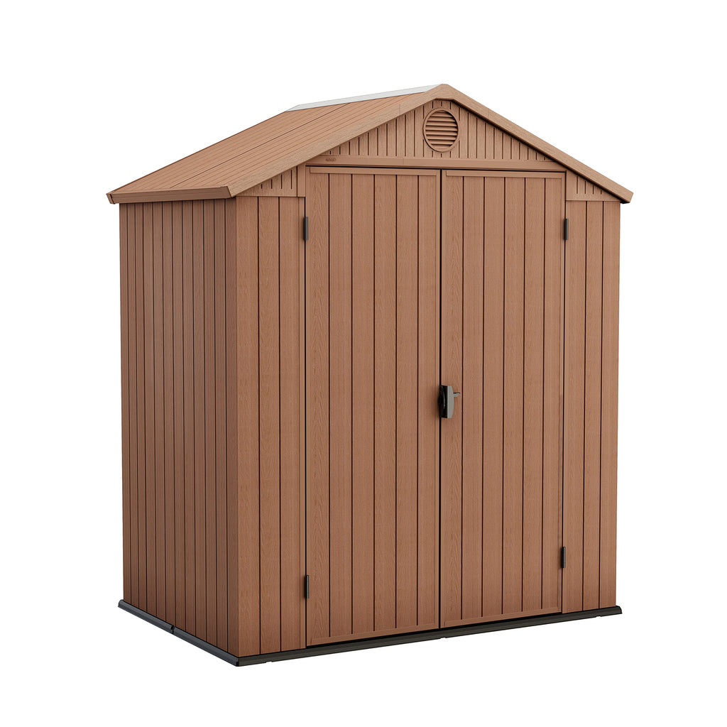 6 x 8 ft Outdoor Resin Storage Shed with Double Doors, Window & Heavy-Duty Floor – view 16