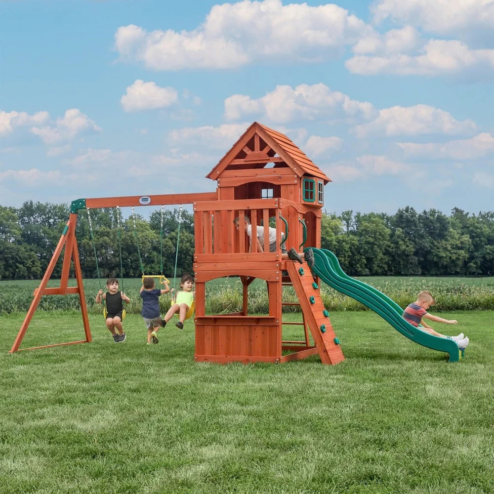 Backyard Discovery Atlantis Wooden Swing Set – view 3