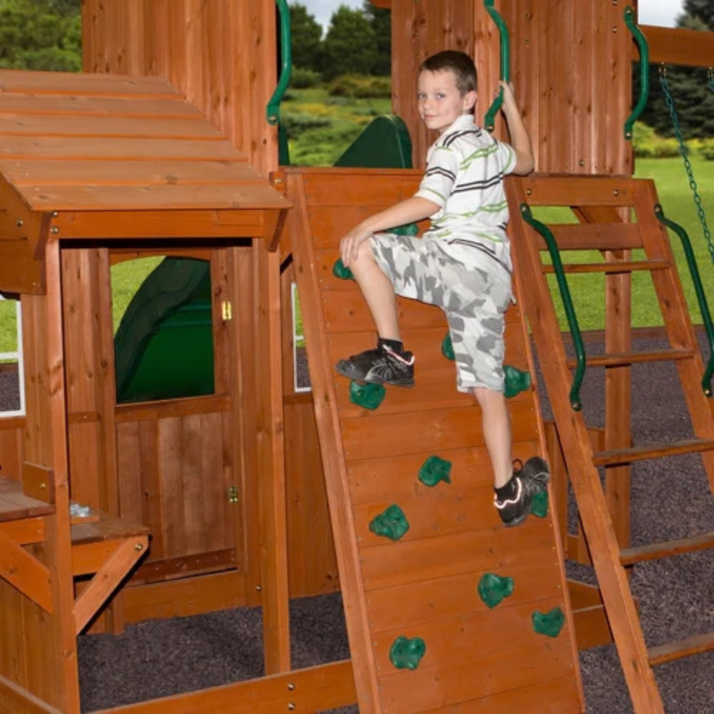 Backyard Discovery Shenandoah Cedar Wood Swing Set Slide – view 2