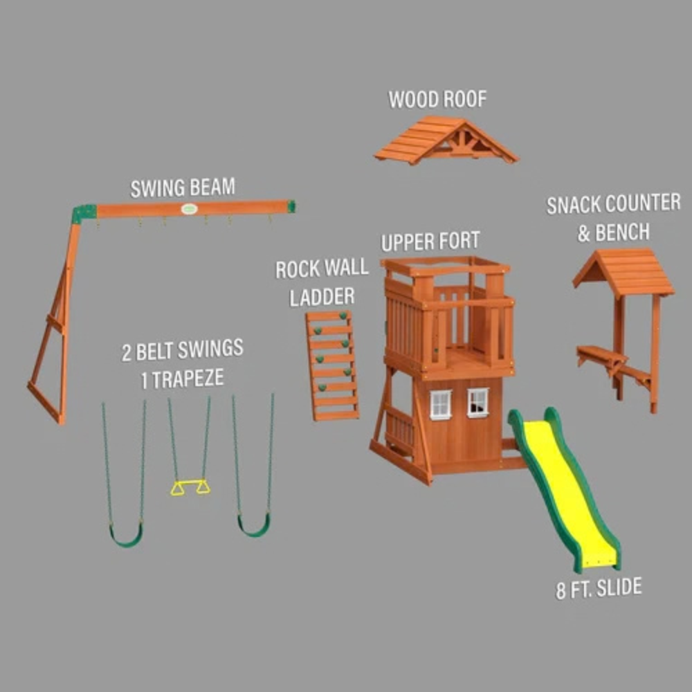 Backyard Discovery Tanglewood Cedar Wood Swing Set – view 3