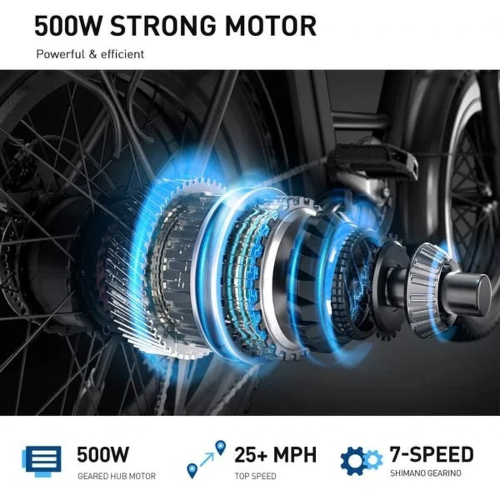 HIBOY EX6 Step-Through Electric Fat Tire Bike – view 2