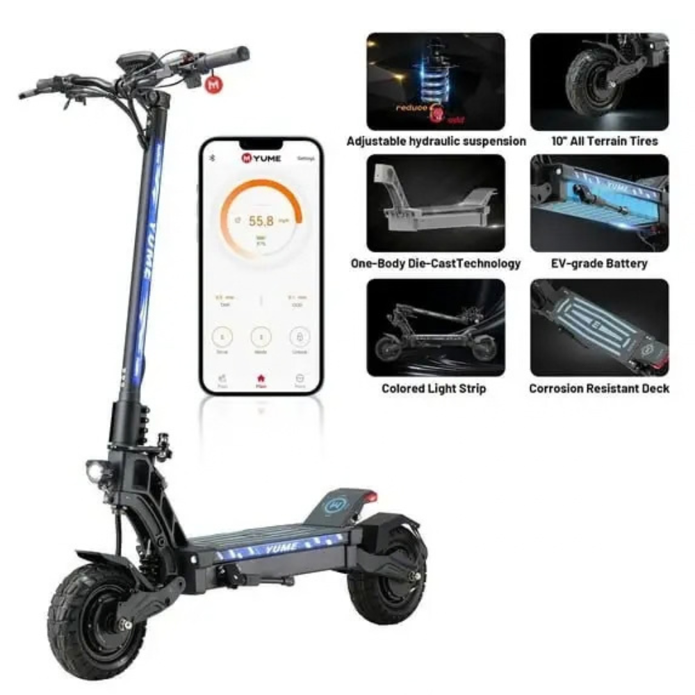 M YUME SCOOTER Hawk Dual Motor Electric Scooter for Adults 2400W