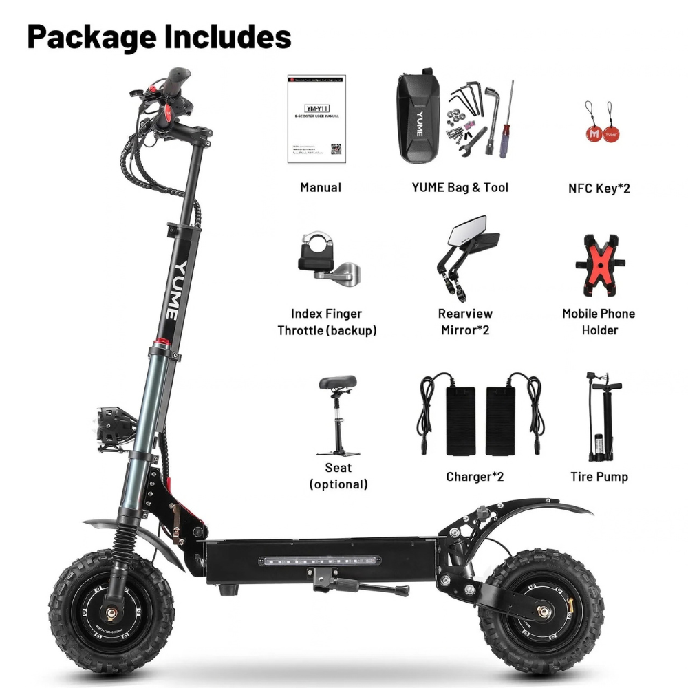 M YUME SCOOTER Y11+ Dual Motors 6000W 50 Miles Long Range and 50 mph – view 6