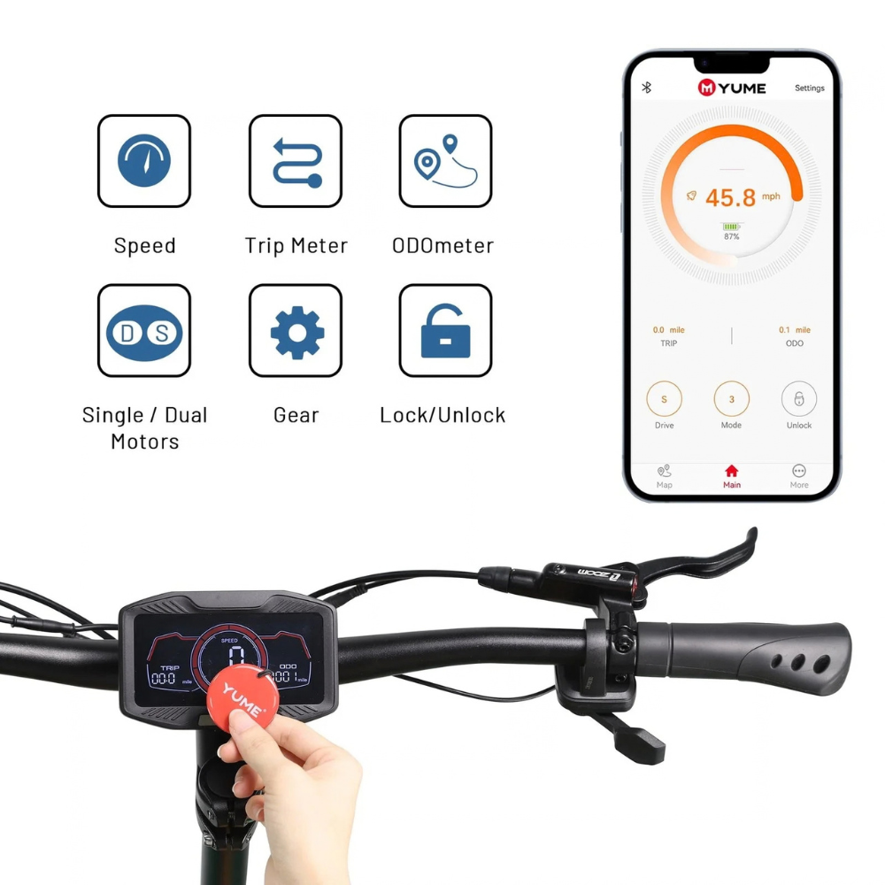 M YUME SCOOTER Y11+ Dual Motors 6000W 50 Miles Long Range and 50 mph – view 7