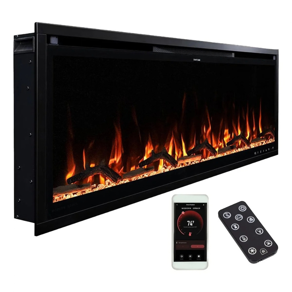 Modern Ember Aerus 50-in Smart Linear Electric Fireplace – view 4