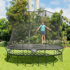 Springfree Kids 11 ft. Outdoor Large Square Trampoline with Enclosure – view 3