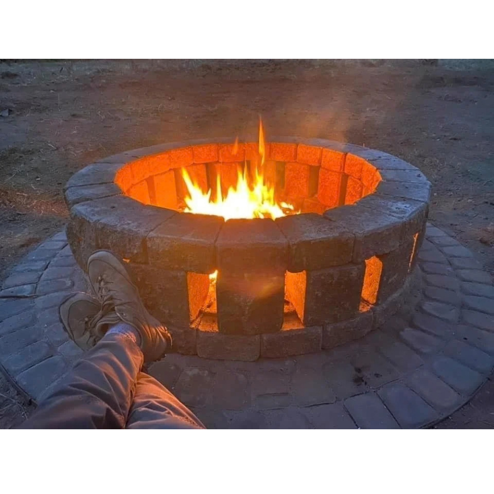 Stonehenge 58 in. x 16 in. Concrete Fire Pit Kit in Northwest Blends – view 3