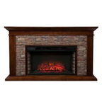 Ithaca 60 In. W Simulated Stone Electric Fireplace