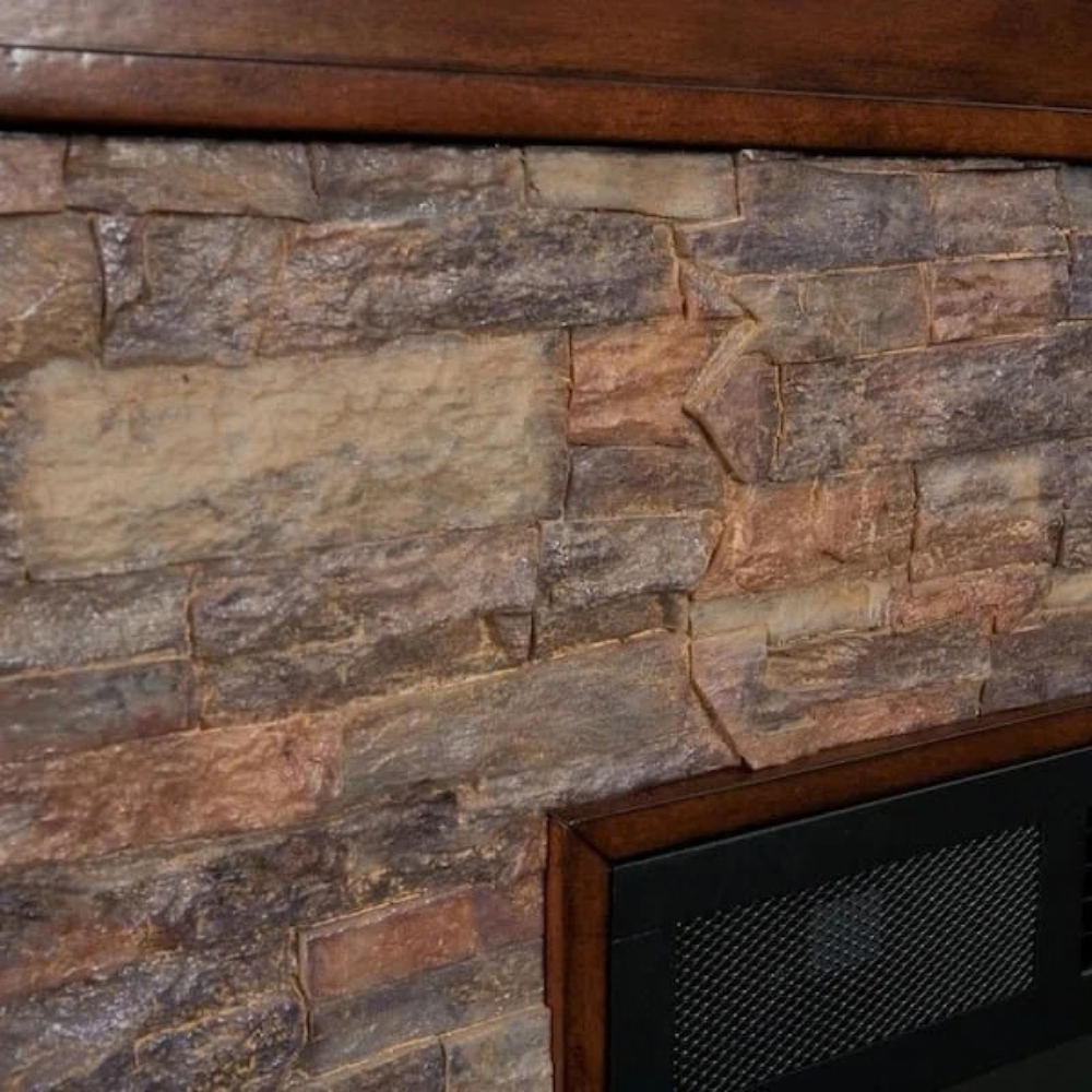 Ithaca 60 In. W Simulated Stone Electric Fireplace – view 3