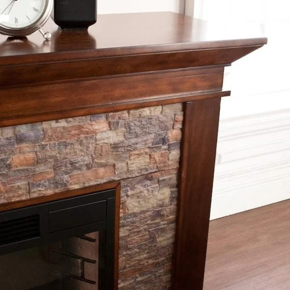 Ithaca 60 In. W Simulated Stone Electric Fireplace – view 4