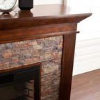 Ithaca 60 In. W Simulated Stone Electric Fireplace – view 4