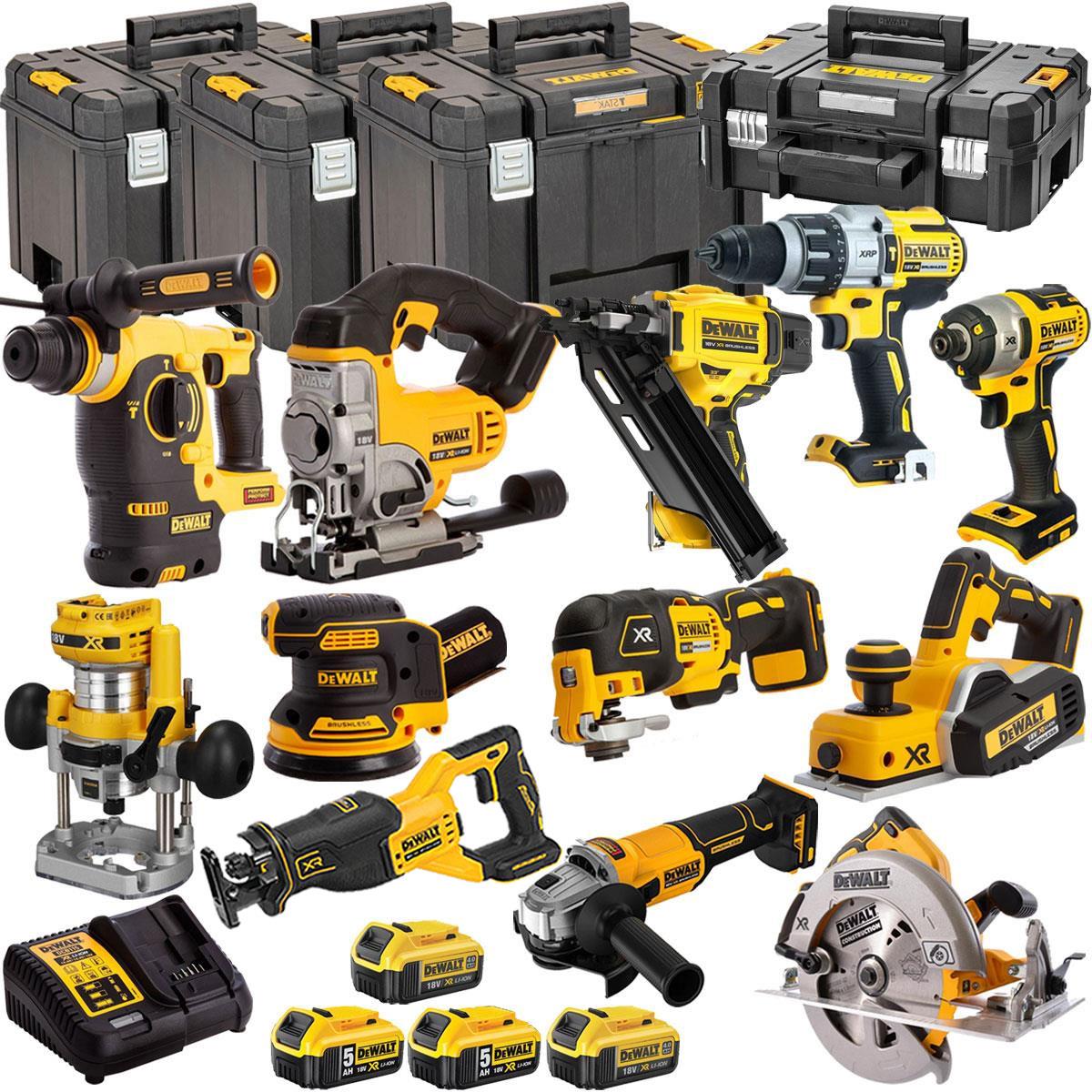 DEWALT 20V MAX XR 12 Tool Combo Kit with 4 Batteries & Charger