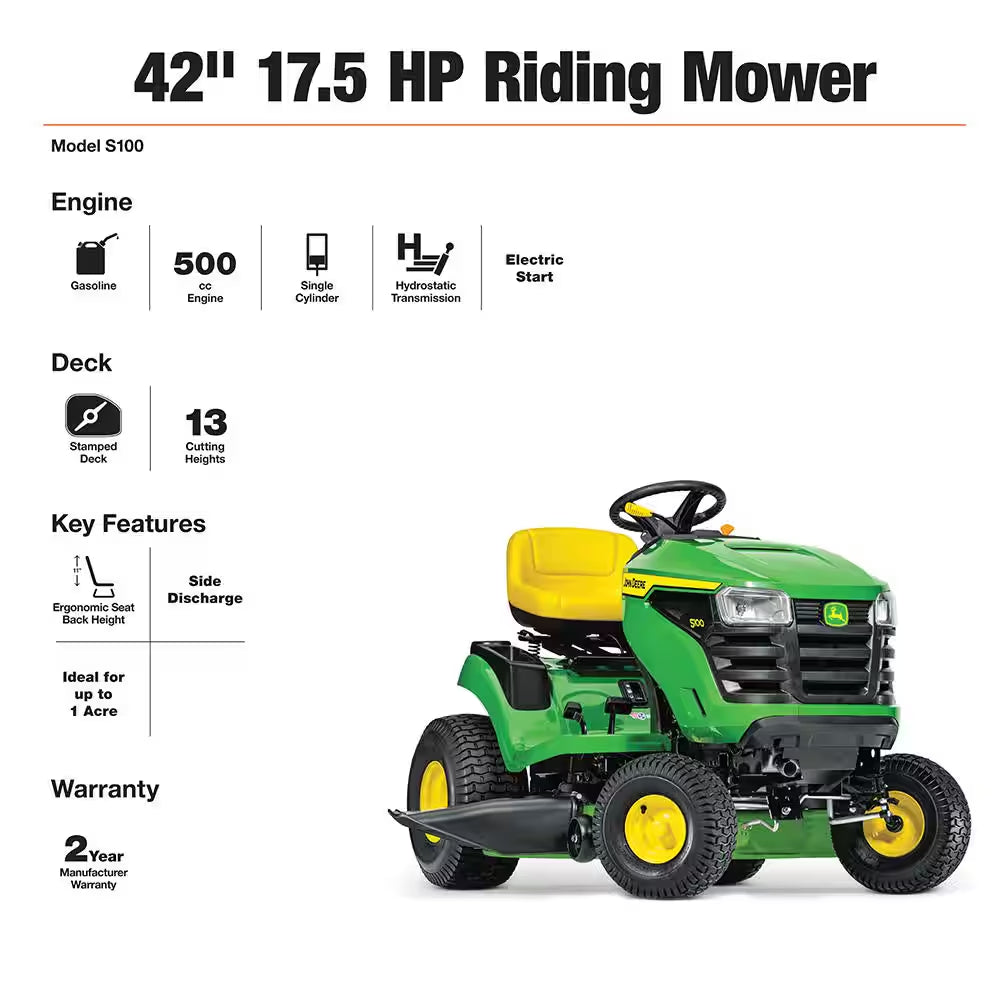 42 in Gas Riding Lawn Mower 17.5 HP – view 2
