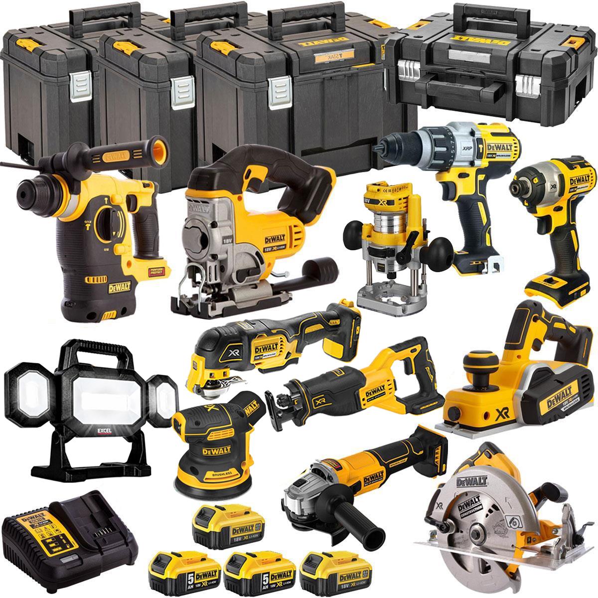 DEWALT 20V MAX XR 12 Tool Combo Kit with 4 Batteries & Charger