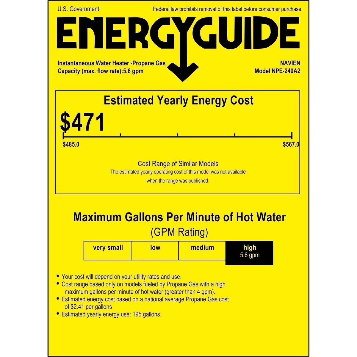 Navien NPE-240A2 Condensing Tankless Water Heater – view 8